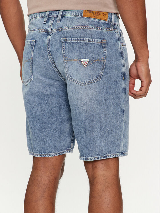 Guess Guess Džínsové šortky Rodeo M4GD27 D5AY2 Modrá Slim Fit