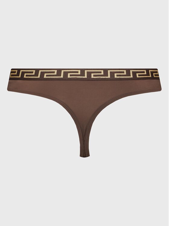 Versace Kalhotky string 1006391 Hnědá | Modivo.cz