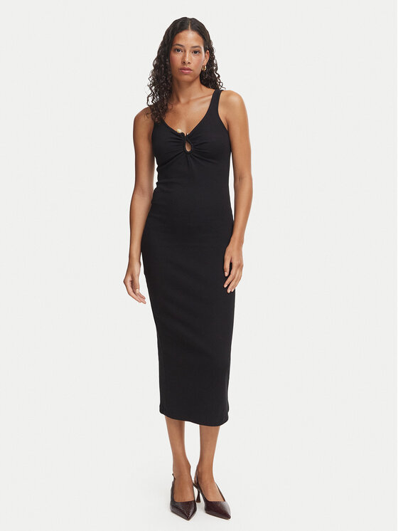 Bardot Bardot Φόρεμα καλοκαιρινό Mason 60517DB Μαύρο Slim Fit