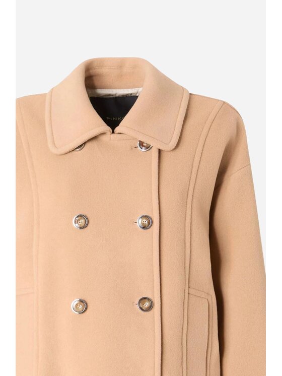 PINKO PINKO Kurtka zimowa Craspedia Beżowy Boxy Fit