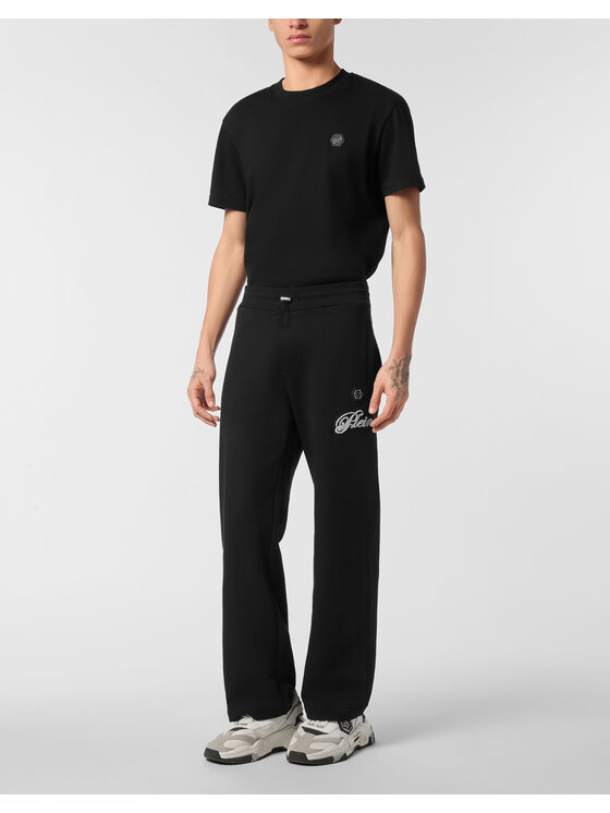 PHILIPP PLEIN PHILIPP PLEIN Teplákové nohavice 26957 Čierna Jogger Fit