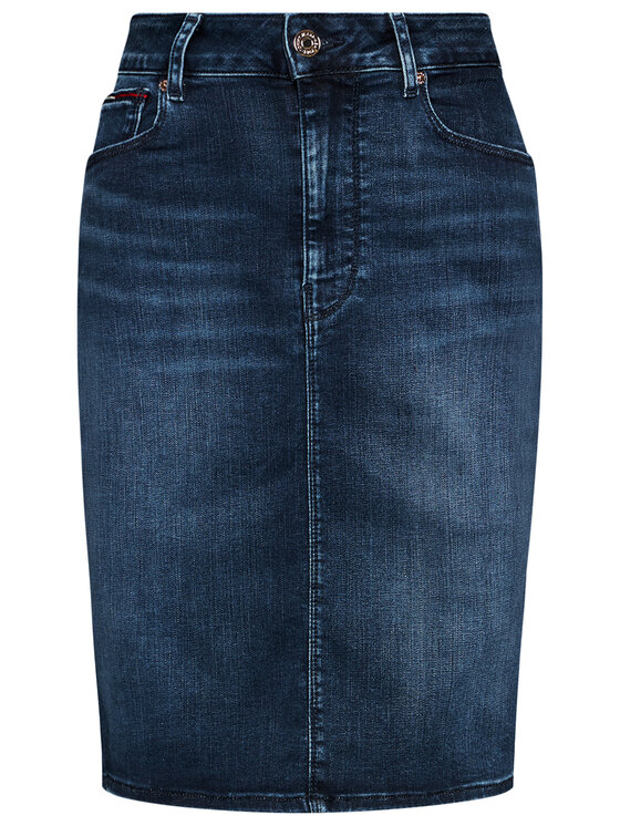 Tommy Jeans Tommy Jeans Spódnica jeansowa DW0DW09173 Granatowy Regular Fit