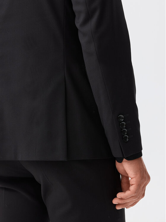 Evenemen Evenemen Marynarka Solid Czarny Slim Fit