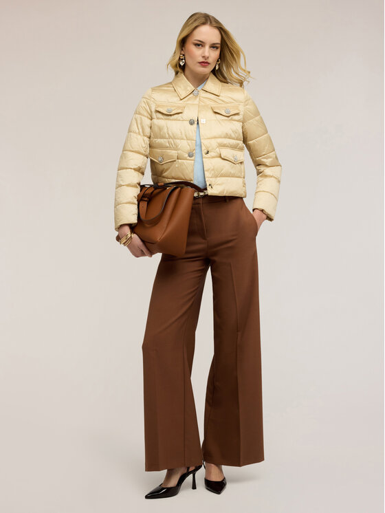 Motivi Motivi Giubbotto piumino F009Q000739N002 Crema Regular Fit