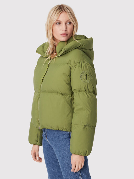 Tommy Hilfiger Tommy Hilfiger Пухено яке WW0WW35084 Зелен Relaxed Fit