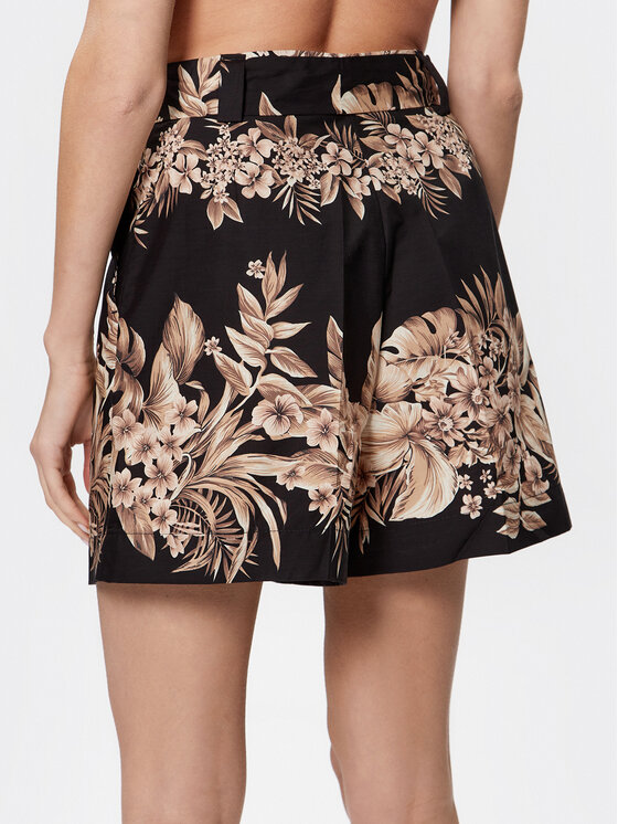 TWINSET TWINSET Šortky z materiálu 231TT2503 Černá Relaxed Fit