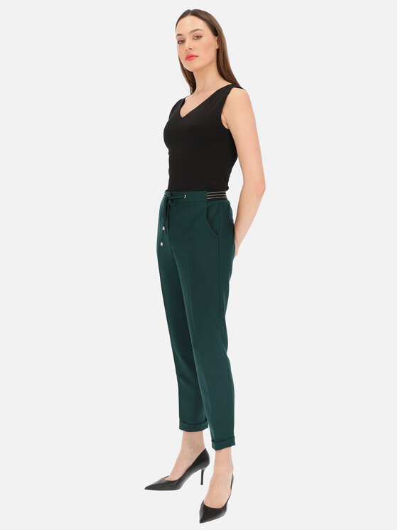 L’AF L’AF Spodnie materiałowe Liberty Zielony Regular Fit