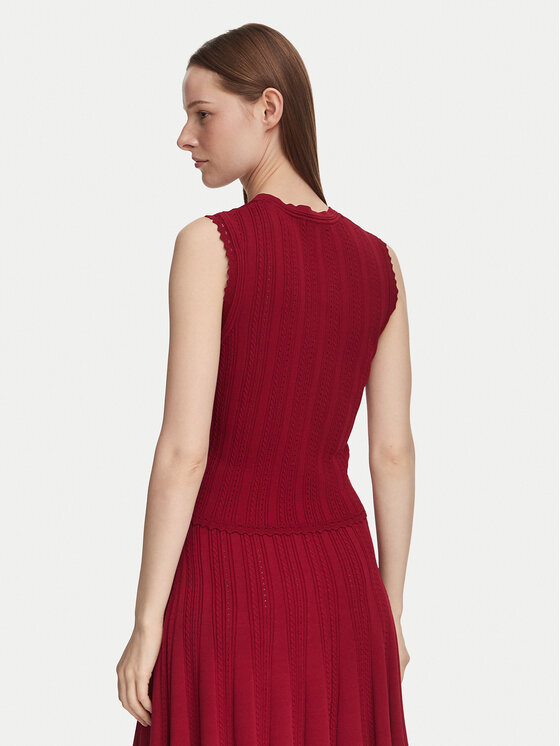 Guess Guess Bluza W6YR24 Z0970 Bordo rdeča Slim Fit