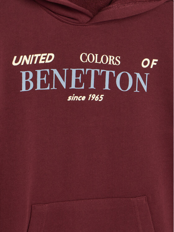 United Colors Of Benetton United Colors Of Benetton Bluza 3J68C204V Bordowy Regular Fit