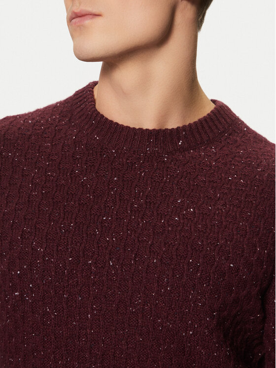Tom Tailor Tom Tailor Sweter 1044537 Bordowy Regular Fit