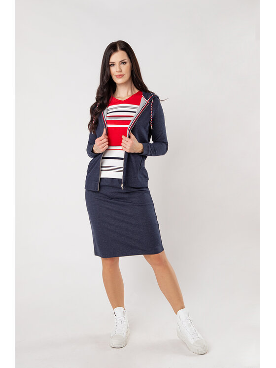 QUIOSQUE QUIOSQUE Blúzka FREYA BLOUSE Tmavomodrá Regular Fit