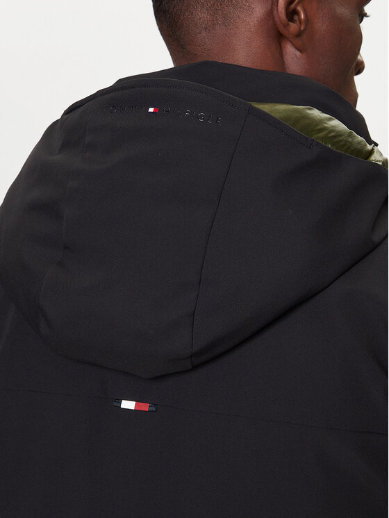 Tommy Hilfiger Tommy Hilfiger Преходно палто MW0MW41362 Черен Regular Fit
