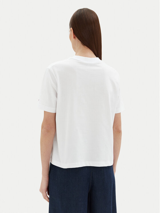 Tommy Hilfiger Tommy Hilfiger T-Shirt WW0WW45525 Biały Relaxed Fit