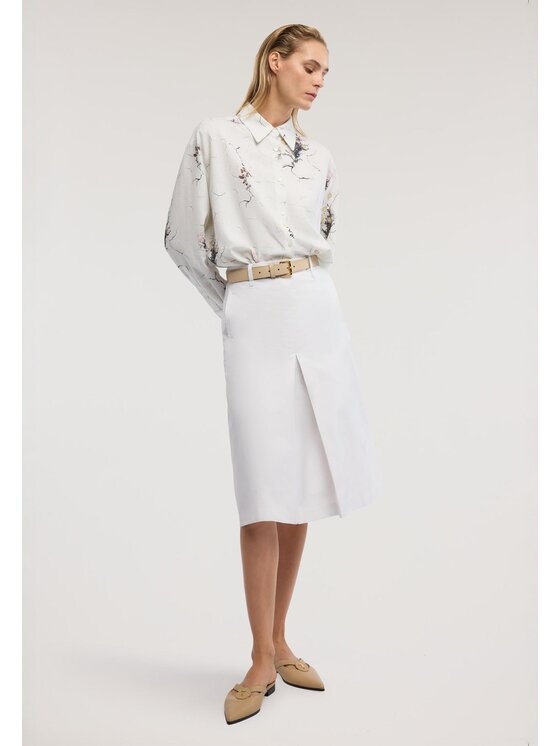 Trussardi Trussardi Spódnica midi 1184A200672N021 Biały Regular Fit