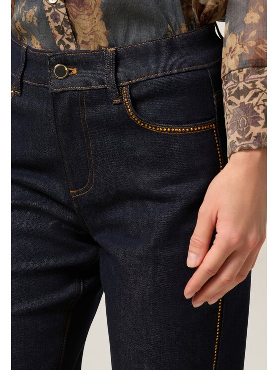 Oltre Oltre Jeans P419R008697N034 Blu Regular Fit