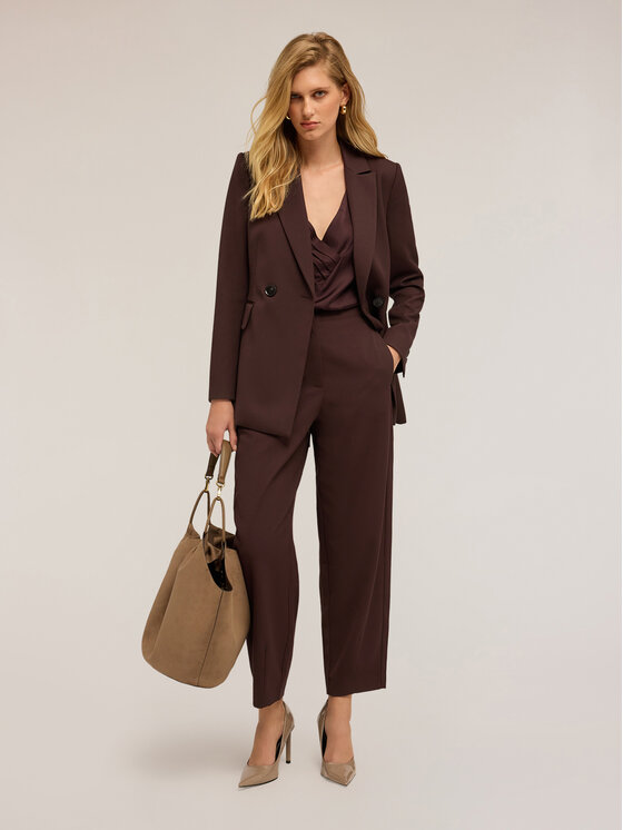 Motivi Motivi Pantaloni di tessuto P082Q004151N022 Marrone Regular Fit