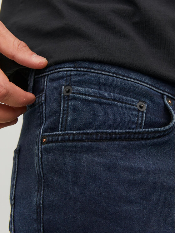 Jack & Jones Jack & Jones Džinsa bikses Rick 12223678 Tumši zils Regular Fit