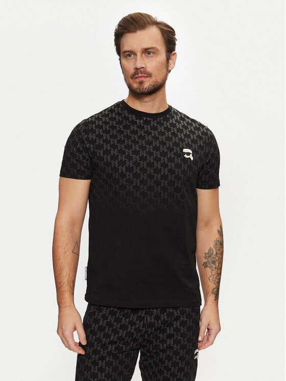 KARL LAGERFELD KARL LAGERFELD Marškinėliai 755099 551251 Juoda Regular Fit