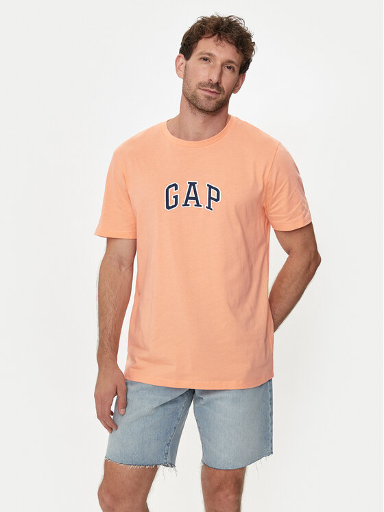 Gap Majica 570044-06 Oranžna Regular Fit