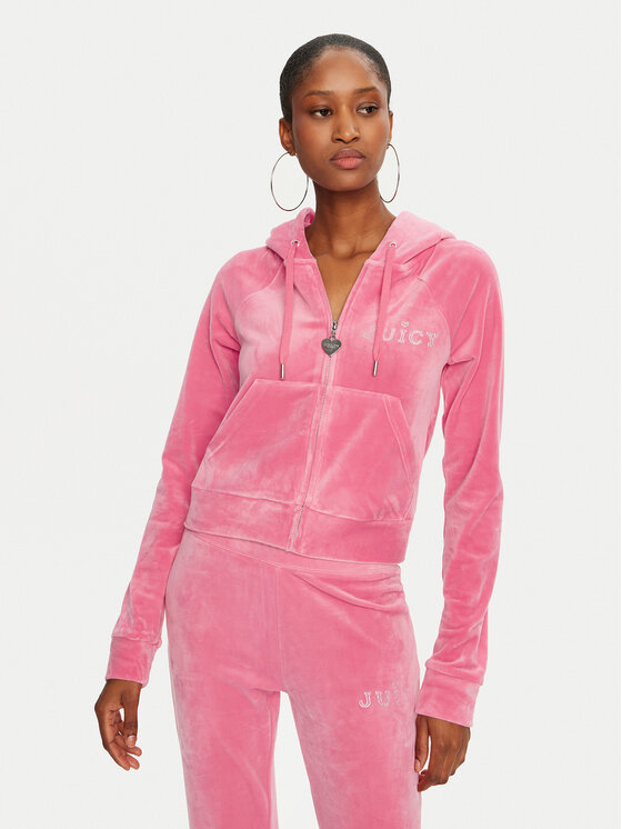 Juicy Couture Juicy Couture Majica dugih rukava Regal Madison JCBAS224828 Ružičasta Slim Fit