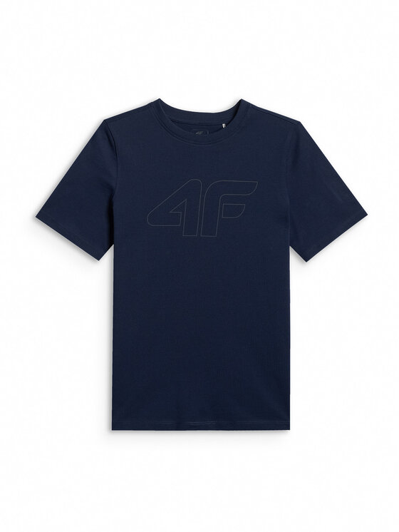 4F 4F T-Shirt BASIC+ Granatowy Regular Fit