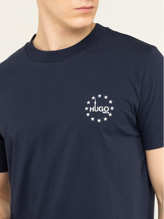 HUGO Hugo Tričko Dauber 50421646 Tmavomodrá Regular Fit