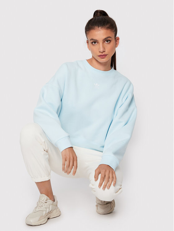 Felpa adicolor Essentials HJ7867 Blu Relaxed Fit