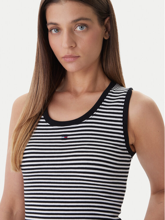 Tommy Jeans Tommy Jeans Top Essential DW0DW20673 Čierna Regular Fit