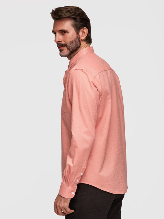 Ombre Ombre Koszula K704 Różowy Regular Fit
