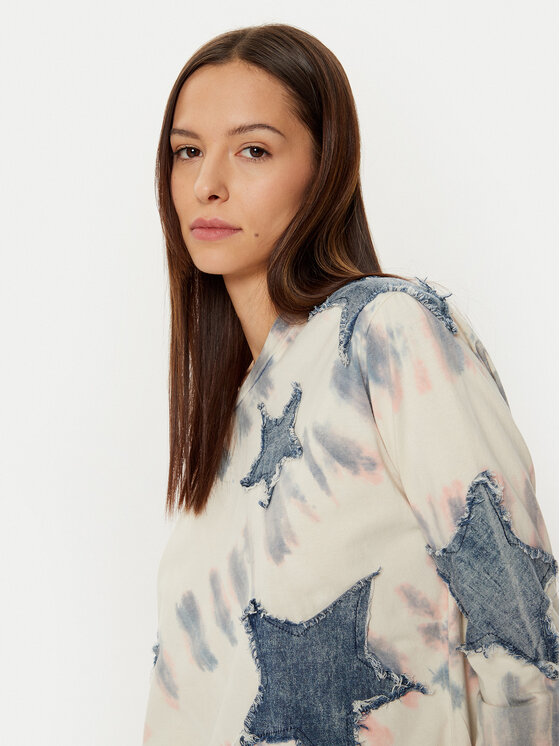 One Teaspoon One Teaspoon Bluză Denim Star 26795C Bej Relaxed Fit