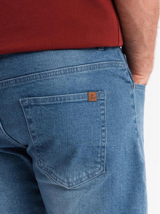 Ombre Ombre Szorty jeansowe OM-SRDS-0164 Niebieski Regular Fit