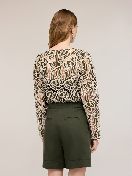 Motivi Motivi Blusa 2029Q001931N0Z5 Verde Boxy Fit