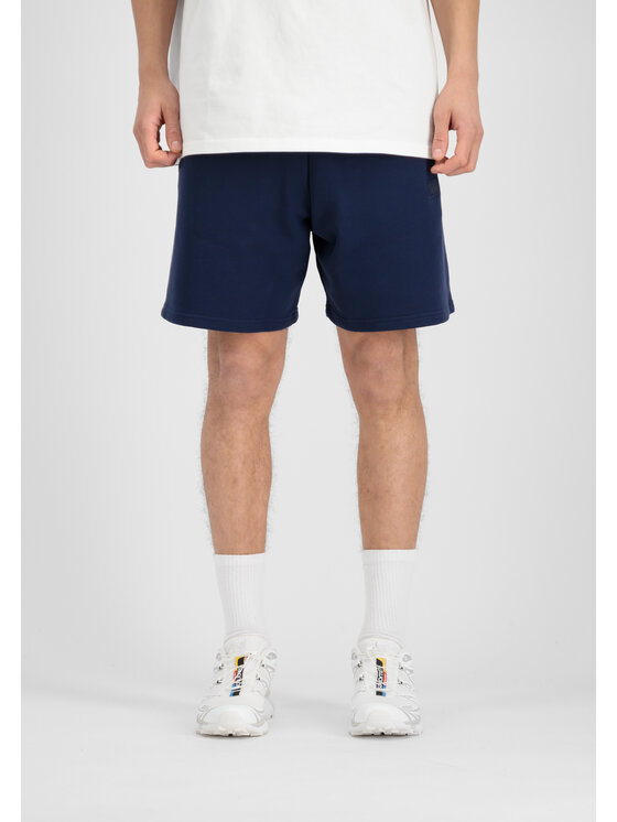 Alpha Industries Alpha Industries Szorty Alpha Essentials Rubber Logo Short Granatowy Relaxed Fit