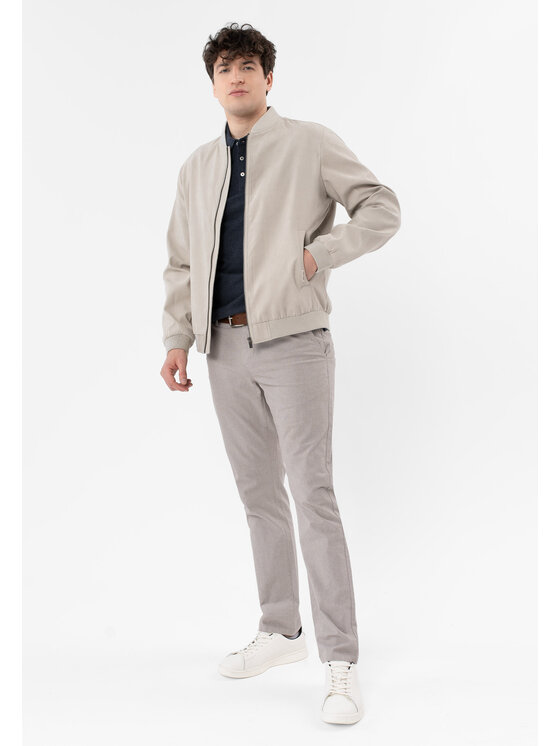 Volcano Volcano Kurtka bomber J-SAMOS Szary Regular Fit