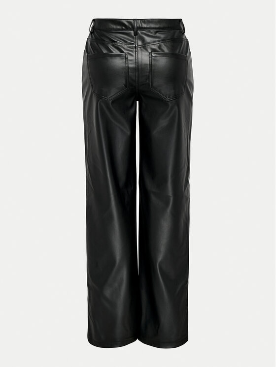 ONLY ONLY Pantaloni in similpelle Kiri 15324777 Nero Straight Fit