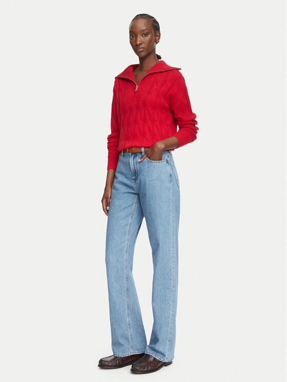 Tommy Hilfiger Tommy Hilfiger Пуловер WW0WW46425 Червен Regular Fit