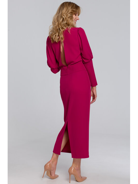 Makover Makover Vestito da giorno K079 Viola Regular Fit