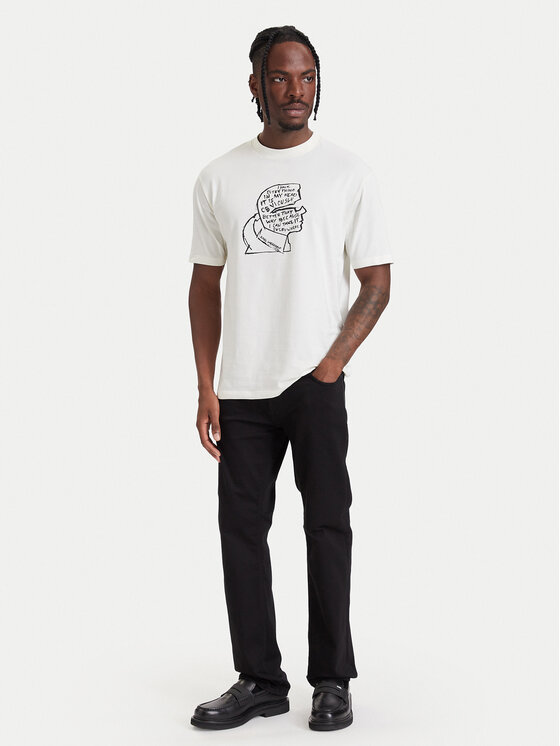 KARL LAGERFELD KARL LAGERFELD T-Shirt 755151 564235 Kremowy Loose Fit