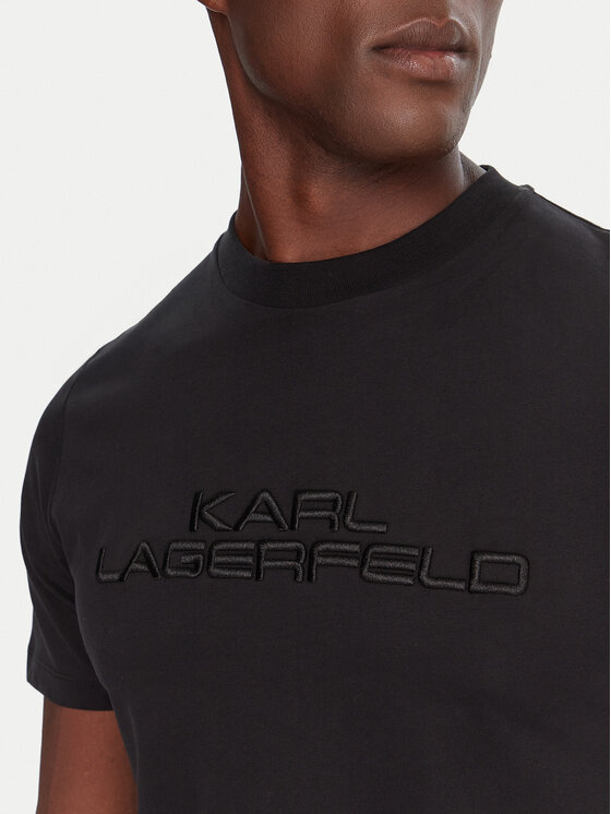 KARL LAGERFELD KARL LAGERFELD Póló 755037 554227 Fekete Regular Fit