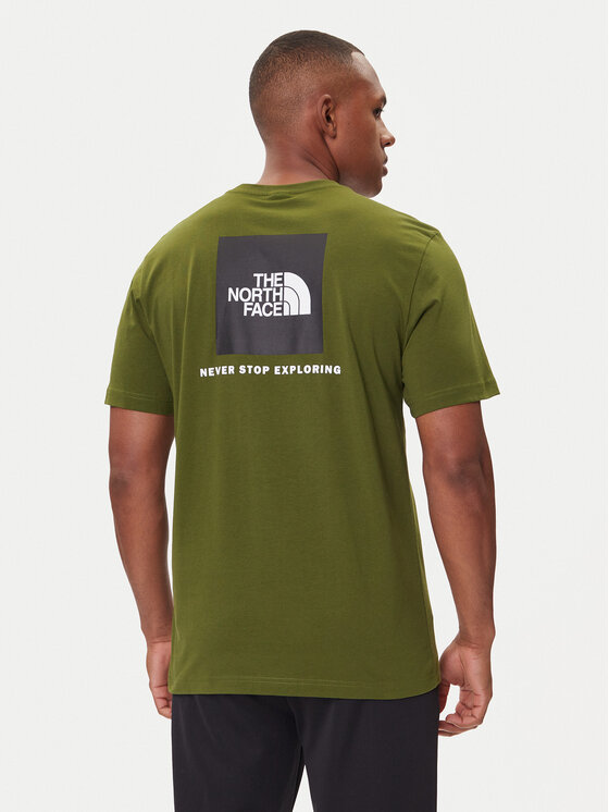 The North Face The North Face T-Shirt Redbox NF0A87NP Zielony Regular Fit