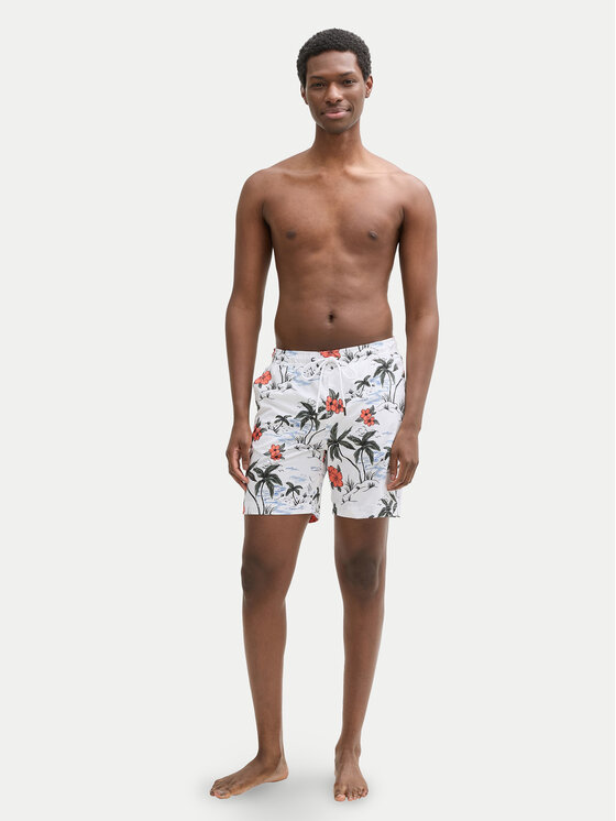Tom Tailor Denim Tom Tailor Denim Badeshorts 1044696 Weiß Regular Fit