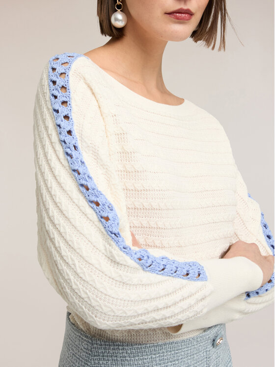 Motivi Motivi Maglione M135W003825N0S1 Bianco Over Fit