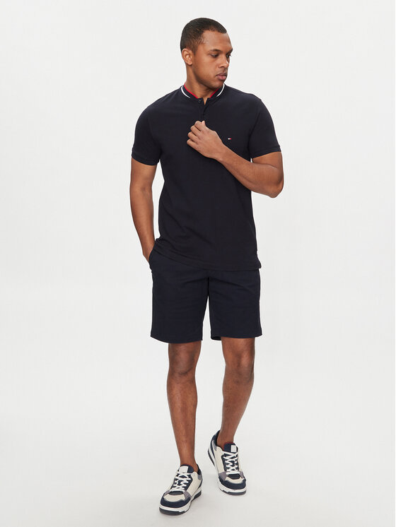 Tommy Hilfiger Tommy Hilfiger Polo Mao MW0MW34752 Granatowy Slim Fit