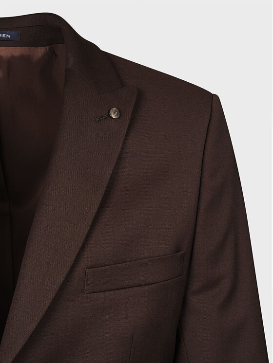 Evenemen Evenemen Garnitur Kast Brown Brązowy Slim Fit