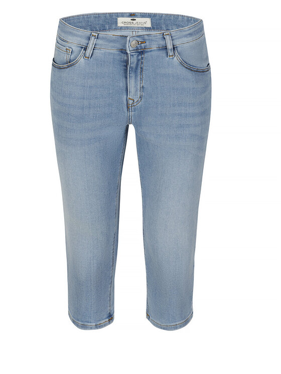 Cross Jeans Cross Jeans Szorty jeansowe P 457-033 Niebieski Slim Fit