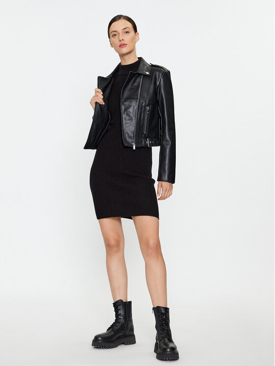 Morgan Morgan Jacke aus Kunstleder 232-GURGY2 Schwarz Regular Fit