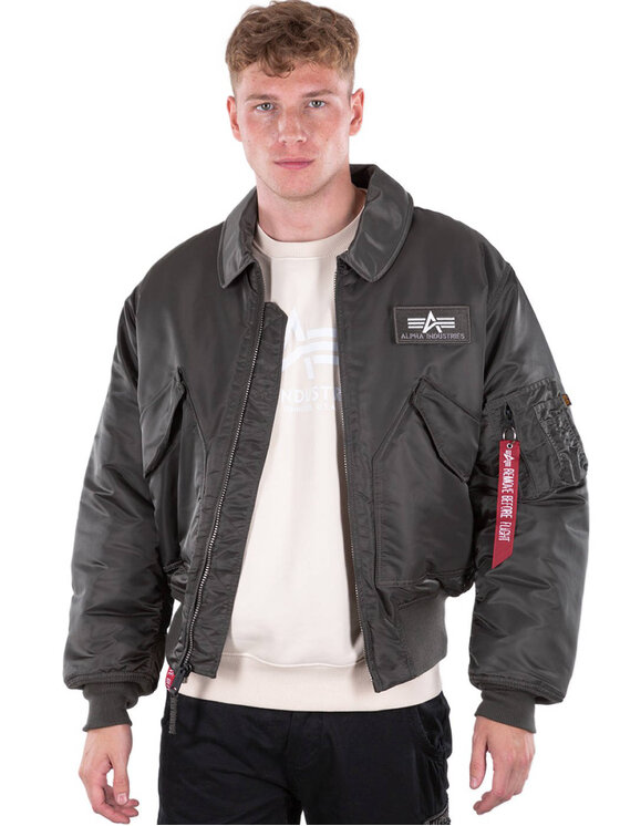 Alpha Industries Alpha Industries Bundy bomber AI.100102-04-5XL Sivá Regular Fit