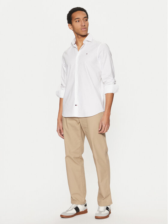 Tommy Hilfiger Tommy Hilfiger Särk MW0MW37597 Valge Slim Fit