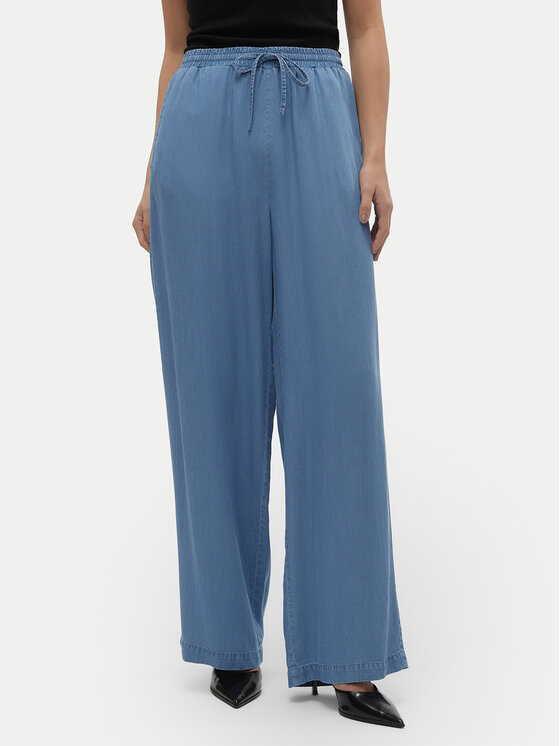 Vero Moda Vero Moda Текстилни панталони Bree 10304898 Син Loose Fit