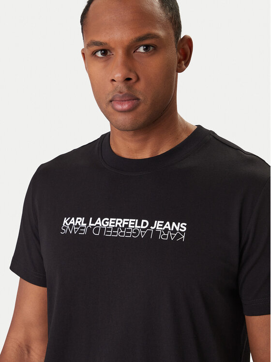 Karl Lagerfeld Jeans Karl Lagerfeld Jeans T-Shirt B1M17063 Czarny Regular Fit
